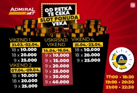 Poklon od AdmiralBeta, u aprilu vas svakog vikenda čeka ponuda veka!